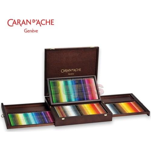 Caran D'ache Supracolor + Pablo Wooden Box 160 Pencils (3000.460),60 Pencils (3002.460),Bright colours, excellent lightfastness