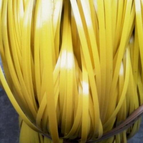 Gold Yellow Flat Synthetic Simulation Rattan Material Vine Roll Handmade Weaving Repair Chair Coffee Table Storage Basket Decor