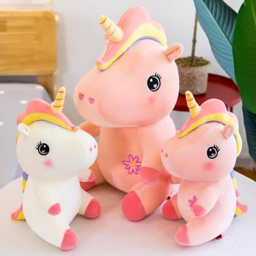 Zqswkl 24/40/60cm cartoon unicorn plush toy pillow hugs children toys birthday gift doll kawaii animal soft cute stuffed toys