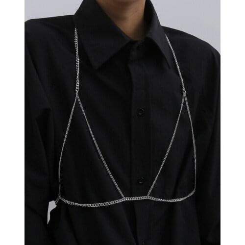 1PC Fashion Simple Body Jewelry For Women Summer Sexy Bra Bikini Body Chest Chain Belt Harness Chain Jewelry Charm Body Necklace