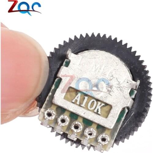 10PCS A103 10K Duplex Gear Potentiometer Dial A10K 16x2mm for Radio MP3/MP4 Volume Adjustment Switch Potentiometers