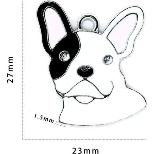 10pcs Pet Dog 32*29.5mm Diy Design for Jewelry Making Earring Bracelet or Necklace Handmade Enamel Charms