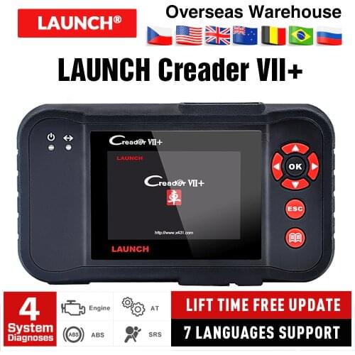 2019 Top selling Multi-brand cars 100% original Launch CreaderVII+ auto code reader scanner Update online