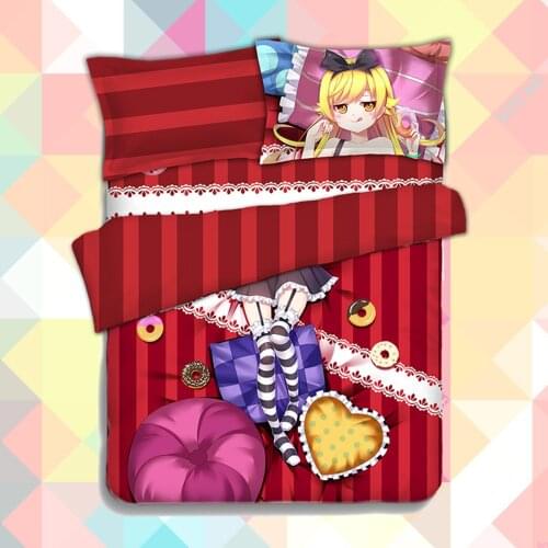 Anime Cartoon Nisemonogatari OshinoShinobu Quilt Cover Bedding Set With Pillow Cases Bed Sheet Duvet Cover Set 4pc No.CP151205