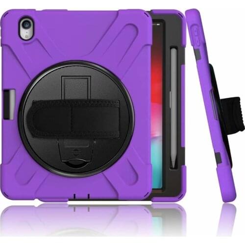 For IPad Pro 11 Case 2018 Kids Skin Shockproof Heavy Hard Tablet Shell with Pencil Slot Cover Stand Hold+Hand Strap Coque+pen