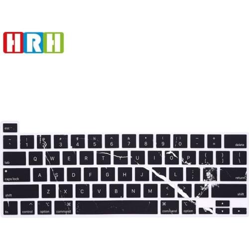 HRH Marble black Silicone English Keyboard Skin Cover For MacBook New Pro 16 2019 A2141 M1 Chip A2338/A2251/A2289 2020