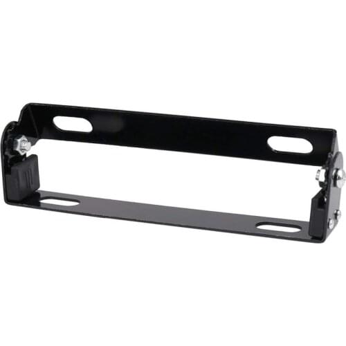 Uxcell Black Metal Adjustable Angle Motorcycle License Plate Holder Bracket Frame Stand
