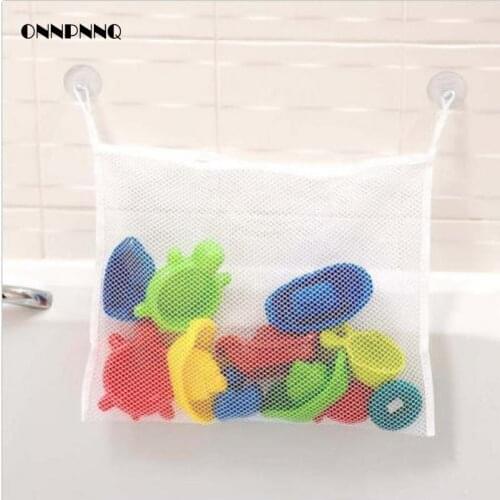 Children Bath Swimming Toy Storage Basket For Toys Bathroom Storage Mesh Toy Bag Bathroom Wall Storage Bags Organizer