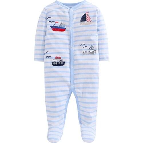 Baby rompers Newborn Baby Girls Boys Clothes 100% Cotton Long Sleeves Baby Pajamas Cartoon Printed Babys Sets