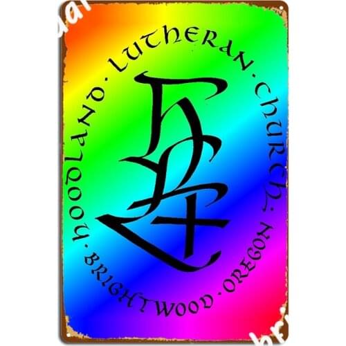 Hoodland Lutheran Equality Metal Sign Club Party Customize Kitchen Painting Décor Tin Sign Posters