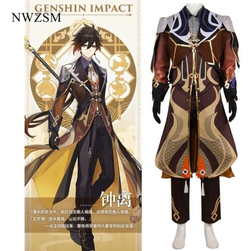 Game Genshin Impact Morax cos performance costume Halloween Carnival Party Cosplay full set of costume accessories