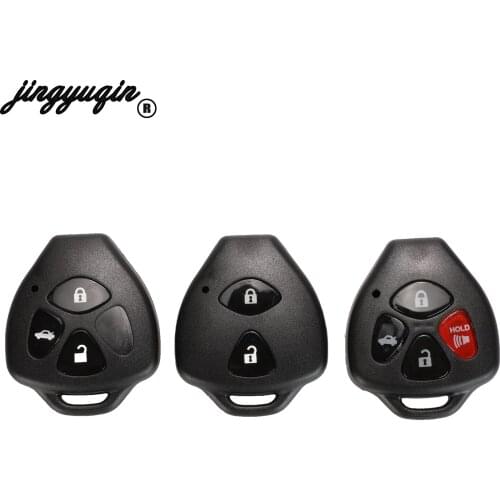 Jingyuqin 2/3/4 Buttons Remote Car Key Case Shell FOB For Toyota Camry Corolla Avalon Venza Reiz RAV4 Crown No Blade key Case