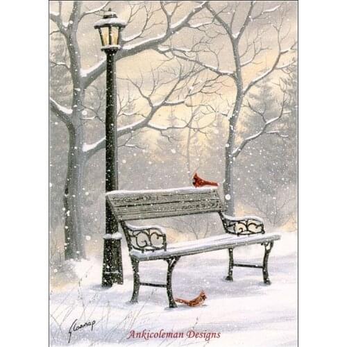 Needlework for embroidery DIY French DMC High Quality - Counted Cross Stitch Kits 14 ct Oil painting - Northern Cardinal