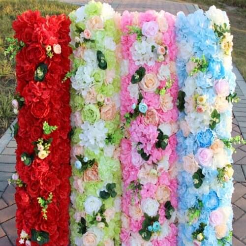 New Arrival Elegant Artificial Flower Rows Wedding Centerpieces Road Cited Flower Table Runner Decoration Supplies Free Shipping
