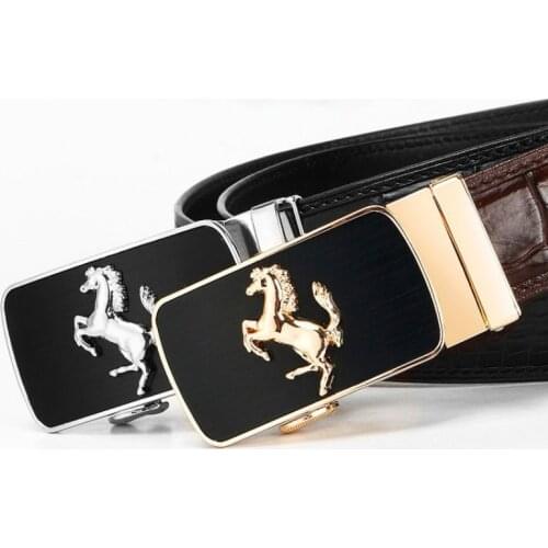 New Men Belt Fashion Alloy Automatic Buckle Belt Business Affairs Casual Decoration Belt Mens Belts Luxury Brand 3.5cm