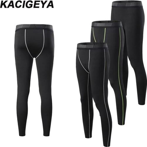 Tight Pants Gym men Quick-drying Breathable Running Jogging High Elastic Trousers Compression Man Basketball Pants