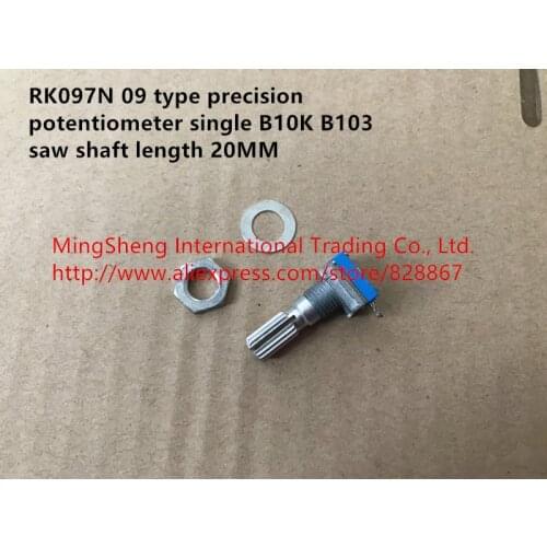 Original new 100% RK097N 09 type precision potentiometer single B10K B103 saw shaft length 20MM (SWITCH)