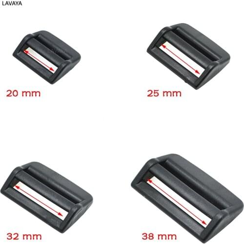 20mm 25mm 32mm 38mm Plastic Ladder Lock TriGlide Slider Adjust Buckle for Outdoor Backpack Straps Dog Collar