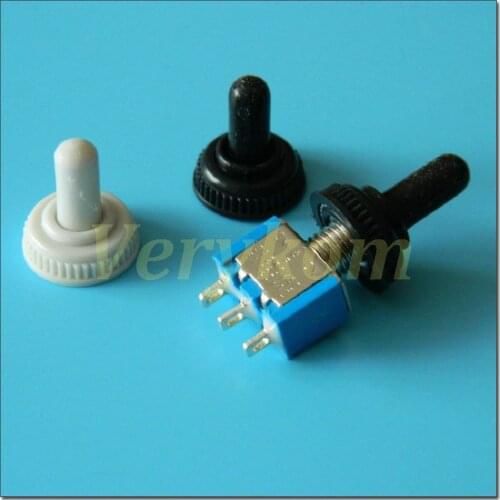 1000x Rubber Waterproof Cover Hat 12MM or 6MM Water-Proof Dust Protect Rocker Toggle Switch Cap MTS-102/103/202/203 E-TEN 1021