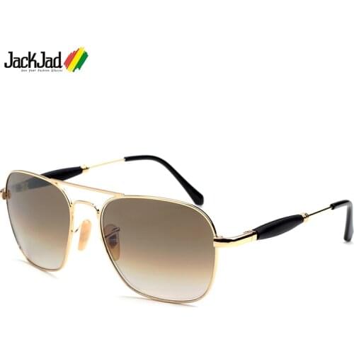 JackJad Vintage Classic 2168 Square Pilot Style Sunglasses For Men Optical Glass Lens Brand Design Sun Glasses Oculos De Sol