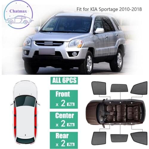For Kia Sportage 2010-2018 Window Sunshade UV Protection Ray Blocking Mesh Laser Block Black Net Yarn