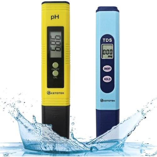 1-9990PPM TDS Tester Titanium Probe Digital PH Meter 0.00-14.0 with ATC function Water Quality Tester Aquarium Pool Monitor