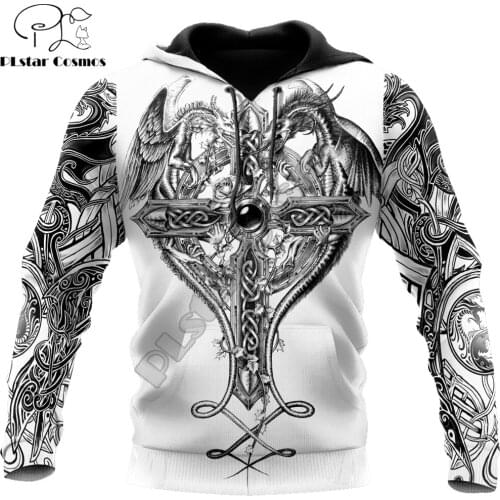Dragon Tattoo and Dungeon Dragon 3D Printed Unisex Deluxe Hoodie Men Sweatshirt Zip Pullover Casual Jacket Tracksuit KJ0283