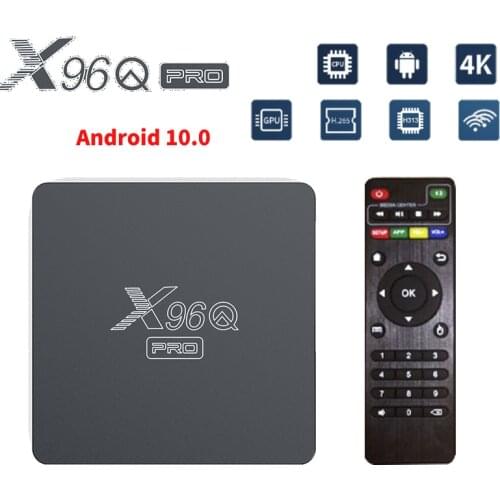 10pcs X96Q PRO Android 10.0 TV Box Allwinner H313 Quad Core 2.4G Wifi 2GB 16GB 4Kx2K HDR Support Youtube VS X96Q Set top box