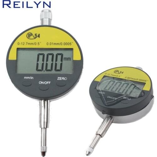 Water-proof Digital centigrade Indicator 0.5 inch (0-12.7mm) LCD display 0.01mm dial indicator dial gauge digital centimeter