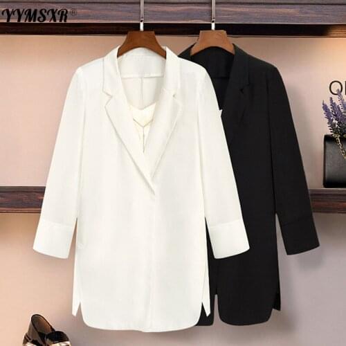Womens Jacket Blazer Large Size 2021 Summer New Style Thin Chiffon Small Suit Jacket Fashion Trend Cardigan Top High Quality