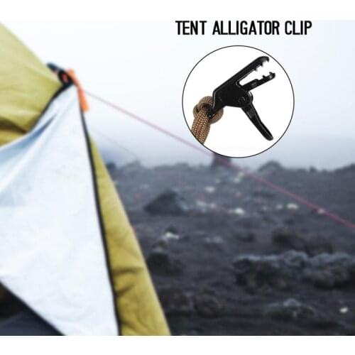 1/5/10pcs Tent Pull Point Clip Outdoor Camping Tent Alligator Clip Pull Point Hook Buckle Windproof Securing Tent Accessories