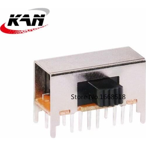 50PCS SK-43D03 4P3T Four pole three throw handle heights 7.0mm slide switch side insert 16 pin with 4 fixed pin