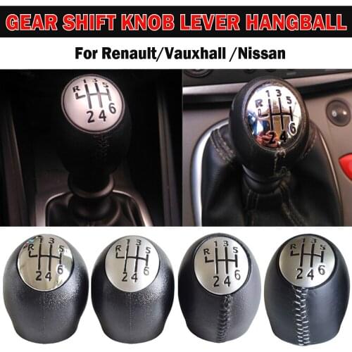 6 Speed Gear Shift Knob Lever Shifter Gear Stick Handball For Renault Megane/Scenic/Laguna/Espace For Vauxhall/Opel Movano