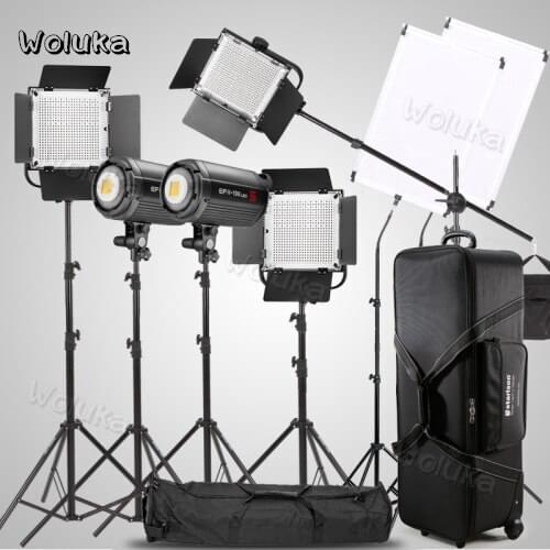 600s+EFII 100w Spotlight kit LED photography lamp micro-Movie Large webcast 3~4 person interview lamp CD50 T01