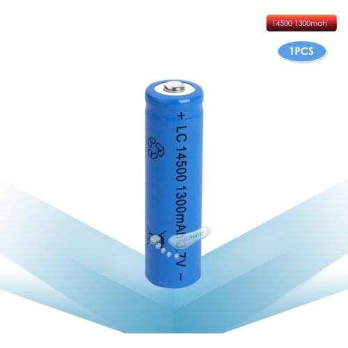 Kpay 1/2 pcs/set High Capacitance 14500 Battery 3.7V 1300mAh Rechargeable Battery for Led Flashlight Battery Newest
