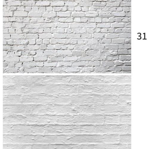 White Brick 57x87cm Cement Pattern Vinyl Substrate, Art Film, Fruit Plan, Beverage Tableware Waterproof Background
