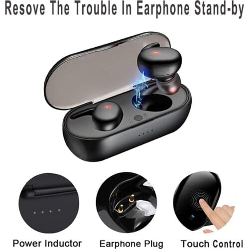 Bluetooth-Compatible 5.0 Earbuds Wireless Headphones Noise Cancelling Headset Stereo Sound Music In-ear Earbuds For Iphone