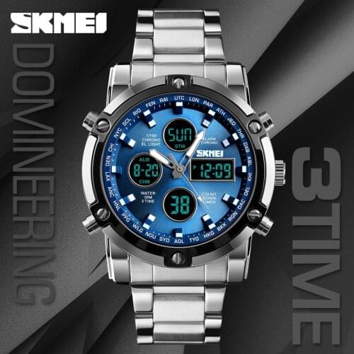 SKMEI Luxury Brand Watch Men Fashion Sport Wrist Watch Waterproof Quartz Analog Stainless Mens Watches Clock Relogio Masculino