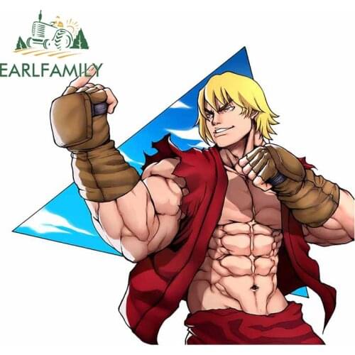 EARLFAMILY 13cm x 11.4cm for Ken Masters Car Stickers Laptop RV VAN Decal Graphics Vinyl Car Wrap Custom Printing Decoration