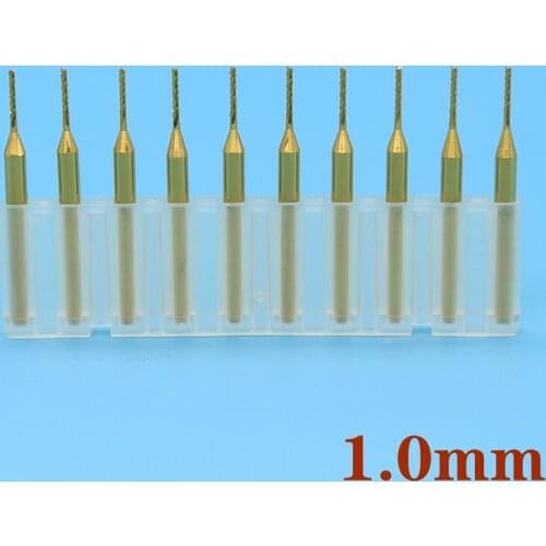 10PCS / set of titanium coated tungsten steel PCB milling cutter 0.6mm strawberry wood cutting machine metal carving corn tool