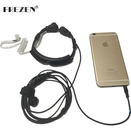 Flexible Throat Mic jack 3.5mm Microphone Covert Acoustic Tube Earpiece Headset for iphone xiaomi Iphone android moblie phone