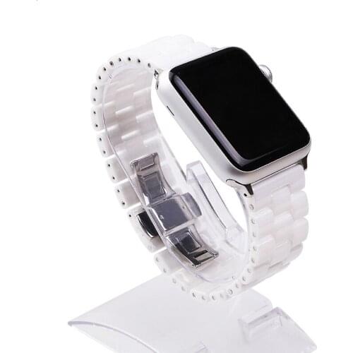 Ceramic Watchband 44mm for Apple Watch 38mm 42mm Smart Watch Band Link Strap Bracelet Ceramic Links Watchband for iWatch 40mm