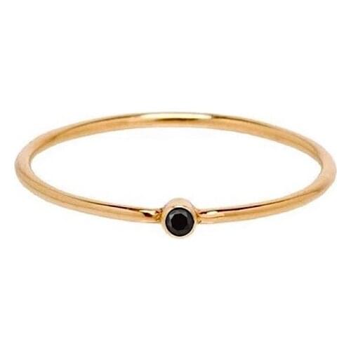 CANNER Mini Black Diamond Ring 100% 925 Sterling Silver Anillos Gold Rings For Women Luxury Fine Jewelry Wedding Rings Bijoux