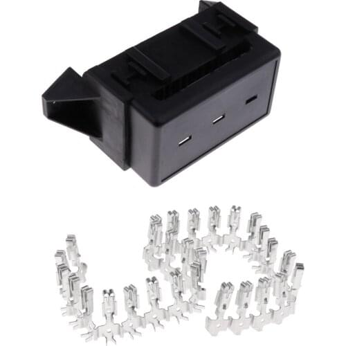 Car Motorcycle 14 Way Relay Blade Fuse Box Holder Assembly Block W/ 28 Terminals
