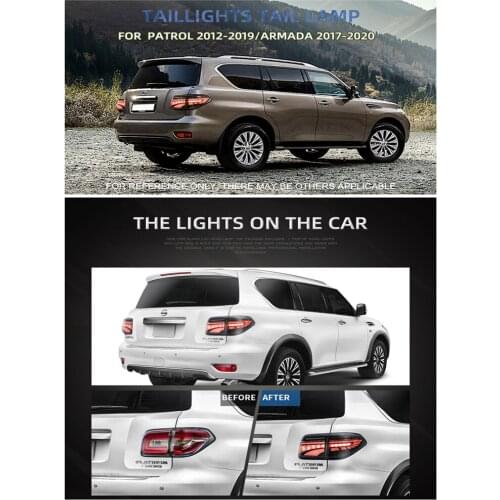 VLAND Factory Wholesales 6th Gen Armada Rear Light 2010-UP Led Tail Lights For Nissan Patrol Royale Y62