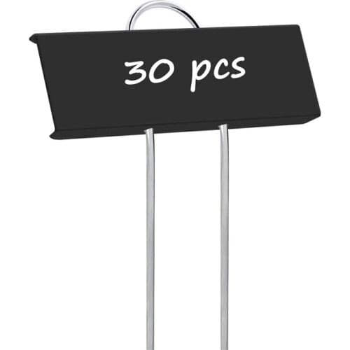 Practical 30 Pcs Metal Plant Labels Weatherproof Garden Markers Reusable Nursery Tags for Vegetables Herb Flower Greenhouse Blac