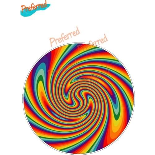 Psychedelic Hippie Drip Spiral Acid Trip Decal Motocross Racing Laptop Helmet Trunk Wall Vinyl Car Sticker Die Cutting