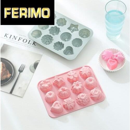 Different Flowers Silicone Soap Mold DIY Handmade Craft 3D Flower Soap Mold Silicone Oval 12 Forms Soap Molds For Soap Making
