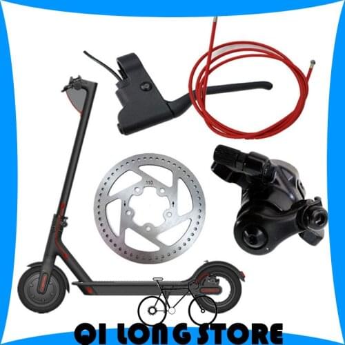 Electric scooter disc brake brake handle rear wheel disc brake rotor 110mm brake cable 1900mm for xiaomi M365 Electric bike