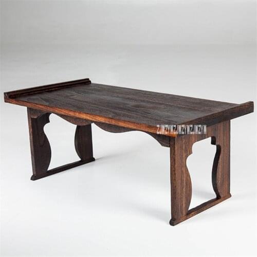 041 Solid Wood Foldable Gongfu Tea Table Household Square Tea Table Tatami Style Balcony Floating Window Folding Tea Table